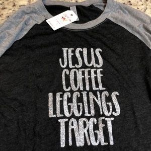 New unworn with tag  Raglan/Baseball 3/4 Tee